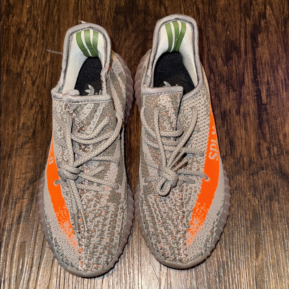 Adidas Gray and Orange Yeezy Boost 350 V2